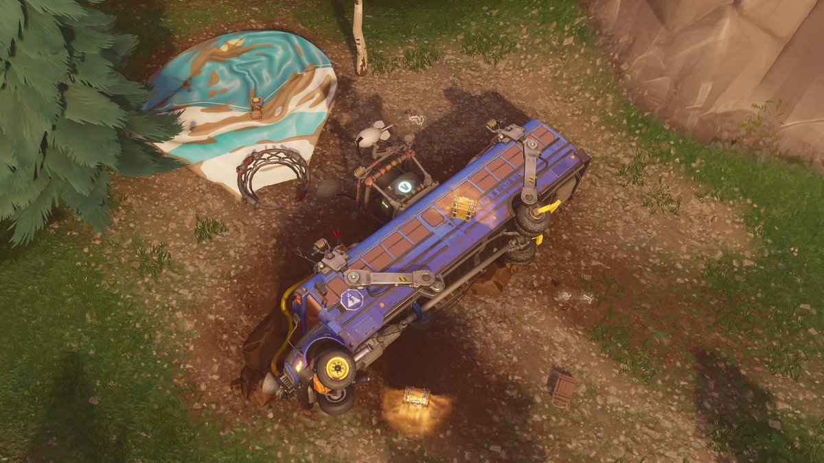 Battlebus will return! 

I got to play the Chapter Seven season early and something creators aren't mentioning is about the destroyed battlebus from the cinematic. 

Yes, you start this season on a wave. BUTTTT when you play on the island you can "collect battlebus parts." My