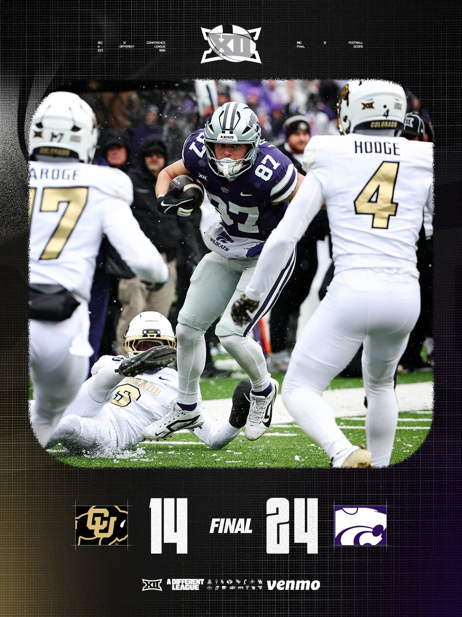 Big12Conference's tweet photo. THE WILDCATS HIT THE SIX-WIN MARK 🎯
#Big12FB | @KStateFB https://t.co/Y8RRYIWslC