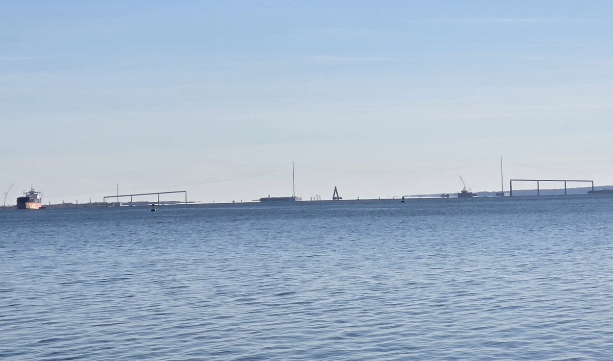 Ft McHenry is open again after the shutdown.
Great view of the Key Bridge area now in the rebuild process.