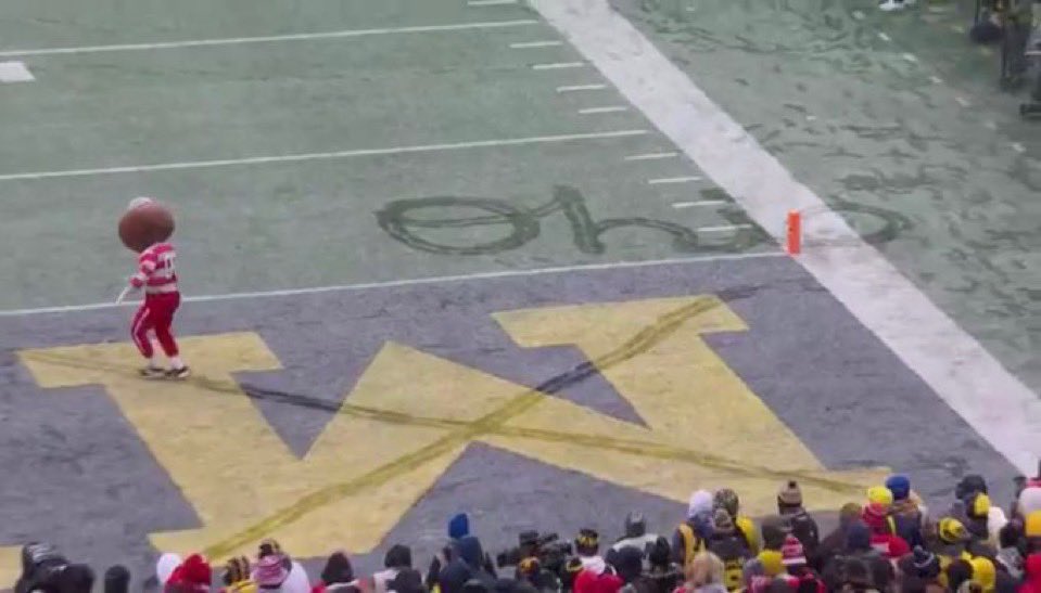 I know my football program is poverty but this is some of craziest work I’ve ever seen.

Michigan has to hire a mascot ASAP to run hands with Brutus after this shit.
