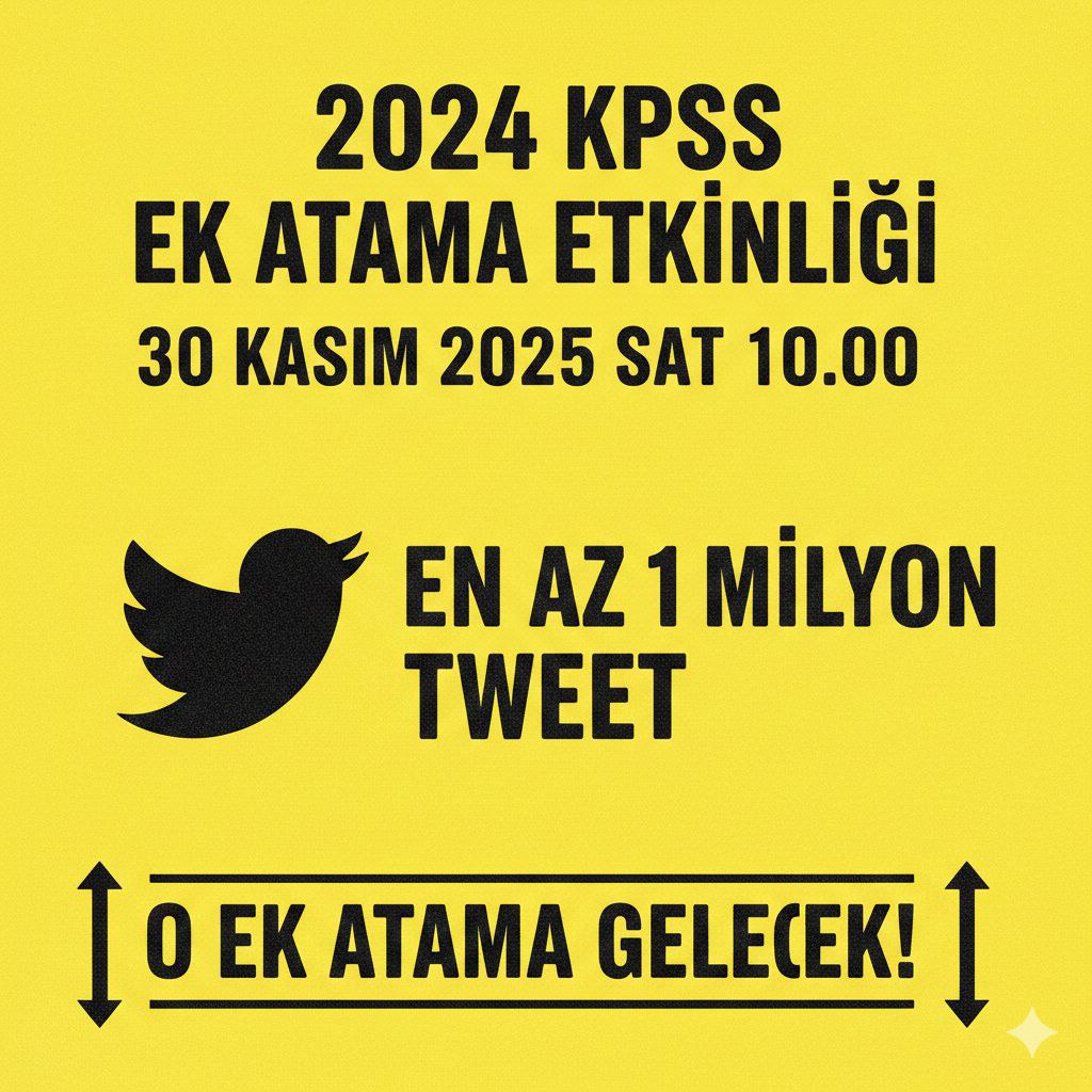 <a href="/cuneytozdemir/">cüneyt özdemir</a> Efendim yarın Sayın Devlet Bahçeli'nin Geçen hafta salı günü 2024 kpss'ye ek atama teklifini gündemde tutmak için etkinlik yapacağız sizde 1-2 twit atarak destek olur musunuz?