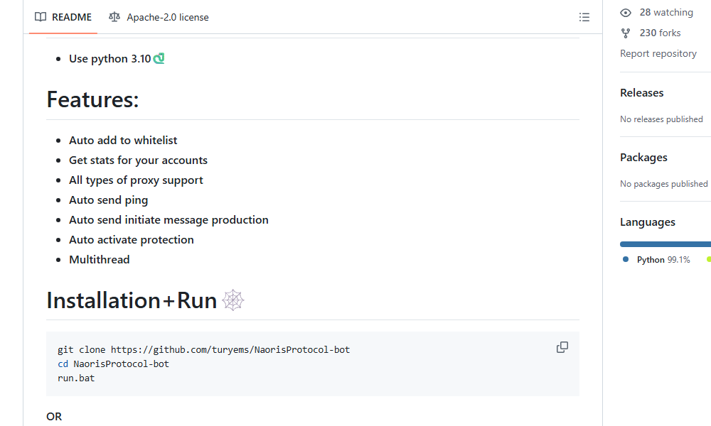 clxymox's tweet image. 🐍 NaorisProtocol-bot
⭐ 80 stars

&quot;Automatisez Naoris avec ce bot Python ultra-rapide et multithread !&quot;
#GitHub