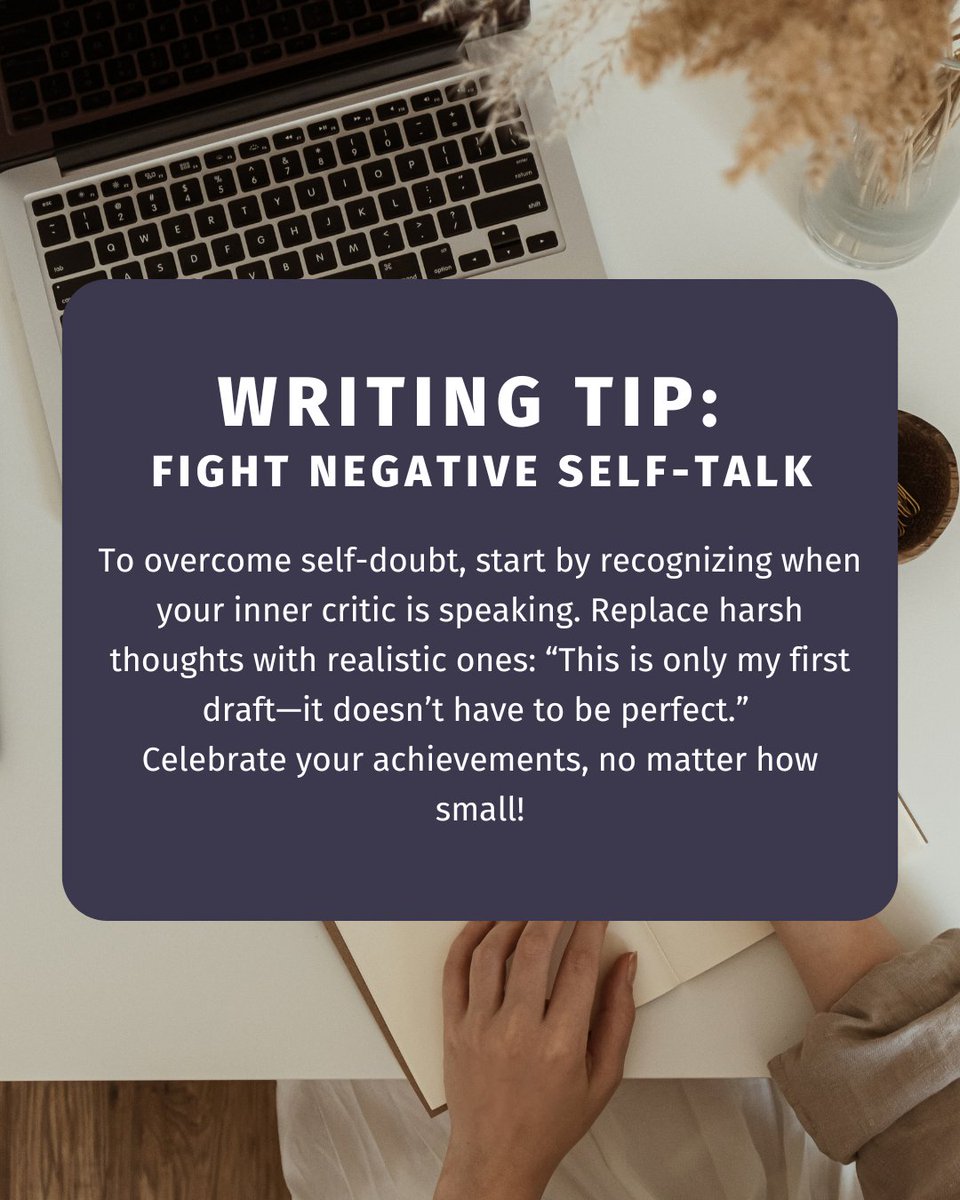 That little voice saying “You’re not good enough”?  It’s lying. Learn how to silence self-doubt and show up for your writing today. 💪 vist.ly/4gi6h #WritingTips