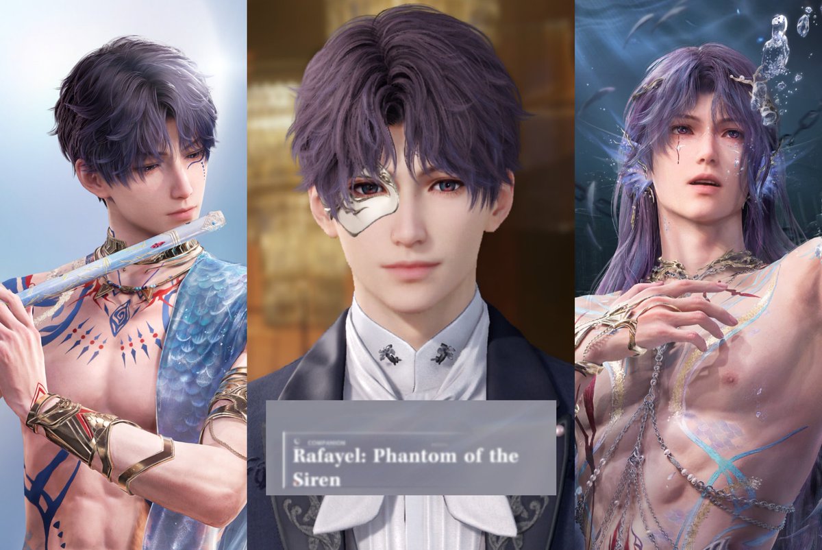 zndtta's tweet image. Something that&apos;s often forgotten conveniently that is, Rafayel is a singer, a musician. More precisely a Siren. 

Rafayel has a companion that&apos;s called &quot;PHANTOM OF THE SIREN&quot;. Rafayel is a primo uomo in  leading male in Opera. He IS AN OPERA SINGER. He has always BEEN one.