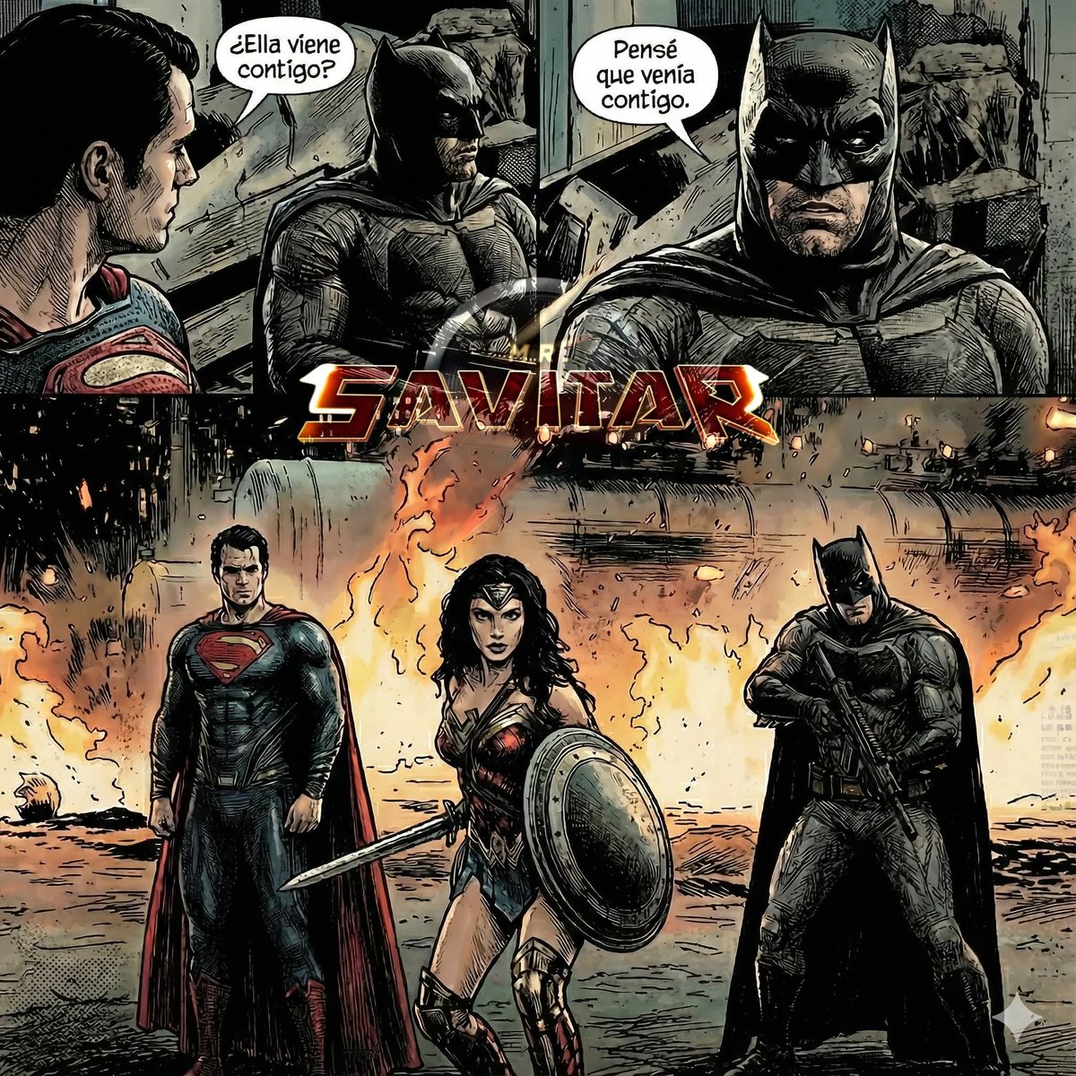 #BatmanvSuperman como si fuese una novela gráfica crédito a <a href="/MrSavitar1790/">Mr. Savitar</a>