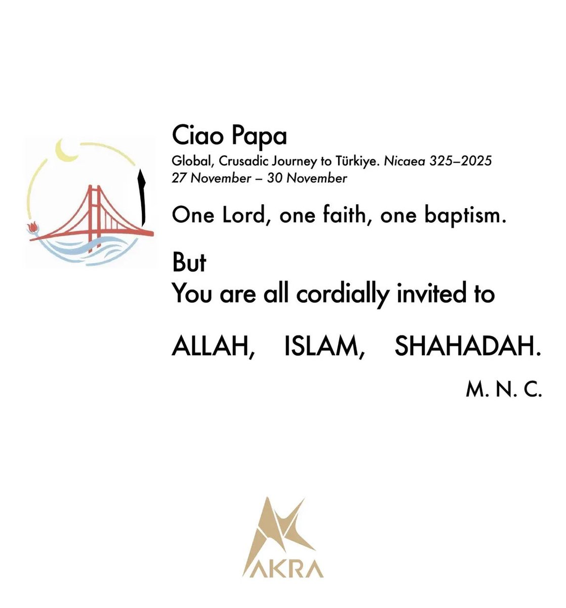 KalkavanKevser's tweet photo. İnneddine İndallahil İslam

 #global #crusadicjourney #november #invited #ıslam #papa#shahadah https://t.co/4Rzgw6osIa