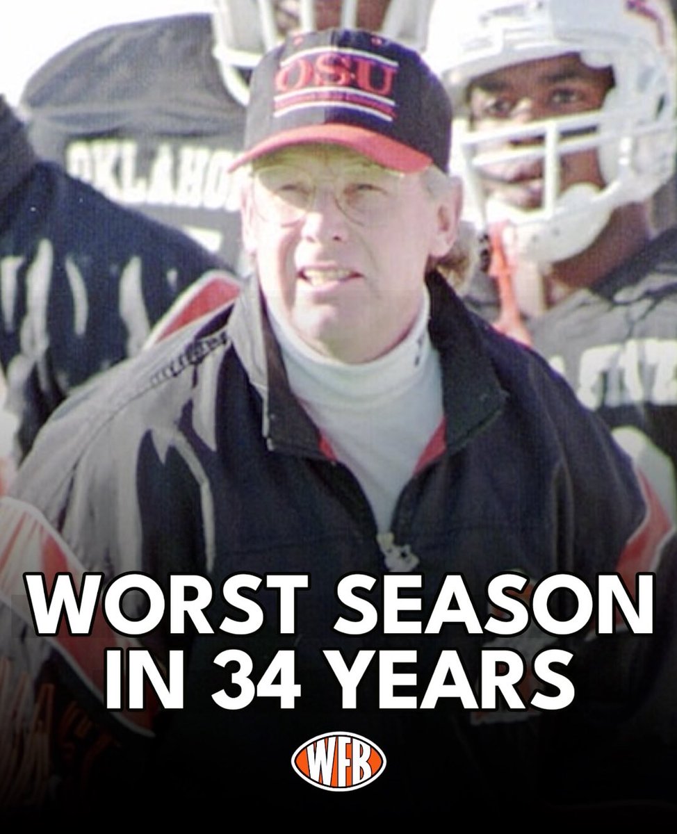 WillyFoosball's tweet photo. It’s finally over…

With Oklahoma State’s 1-11 finish, this marks the worst season for the Cowboys since 1991 when they went 0-10-1.

Both 1991 and 2025 saw losses to Tulsa and blow out losses to Top 10 non-conference teams (#2 Miami and #6 Oregon). https://t.co/zaIgg5hZfW