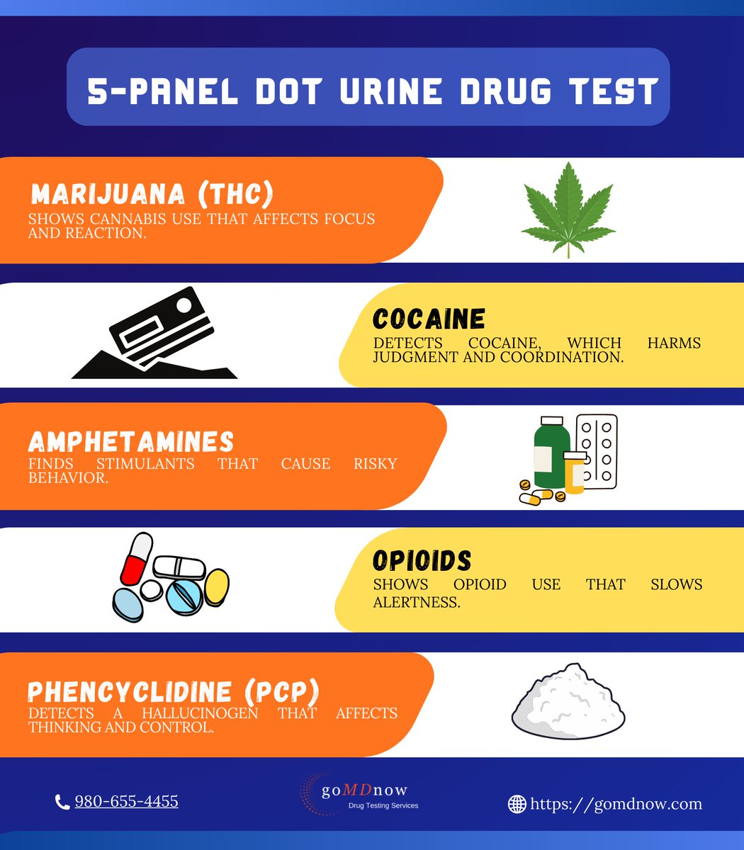 m_dnow's tweet photo. 5 Panel DOT Urine Drug Test. Book your Urine Drug Test today at goMDnow. 💫
#drugtest #workplacesafety #drugfreelife #urinedrugtest #dottesting #drugtesting #drugtestingservices #drugawareness #usa #unitedstates #truckdriver #trending #fyp #instadaily #usatruckdrivers #usatrends https://t.co/NJXROcbiOa