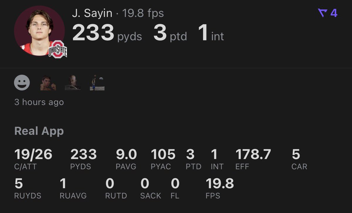 JULIAN SAYIN TODAY:

19/26
233 passing yards
3 TDs
1 win over Michigan 

Give him the heisman