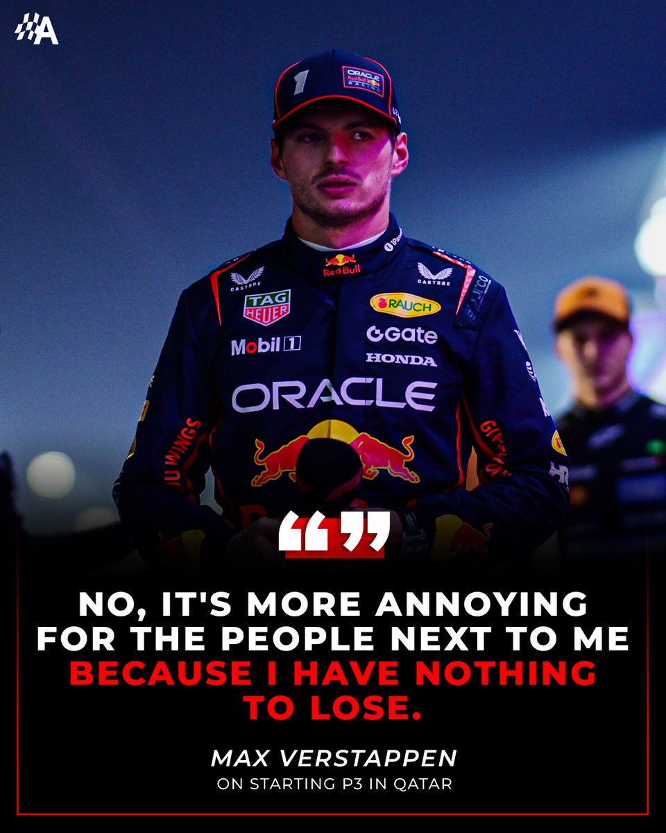 Max was asked whether P3 was an annoying position to start from in the #QatarGP 😳