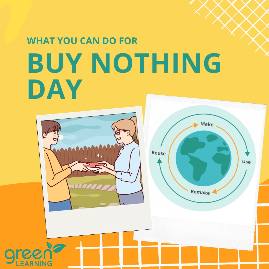GreenLearning's tweet image. This Buy Nothing Day, help your students learn how they can make an impact with the circular economy!

Head here for more: ow.ly/Hrvk50TGbrc

#BuyNothingDay #CircularEconomy