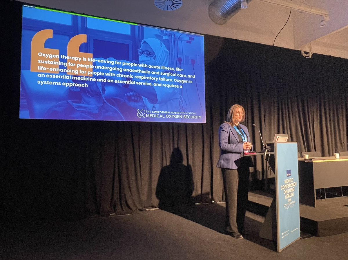 EBCCoalition's tweet photo. Dr @CarinaTKing, a driving force behind the @LancetGH #Oxygen Commission, presenting findings &amp; recs at @UnionConference in #Copenhagen👇   

Learn more about her work👉 https://t.co/d0DIAypcT3

@TheUnion_TBLH #WCLH2025 #InvestinOxygen #GO2AL https://t.co/O02CJgeZUW