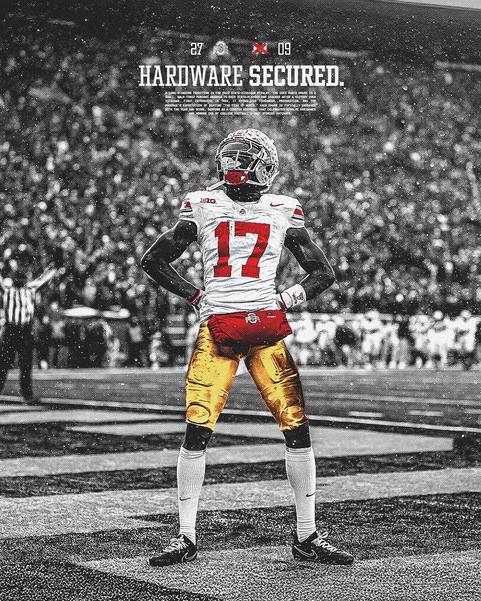 OhioStateFB's tweet image. HARDWARE SECURED.