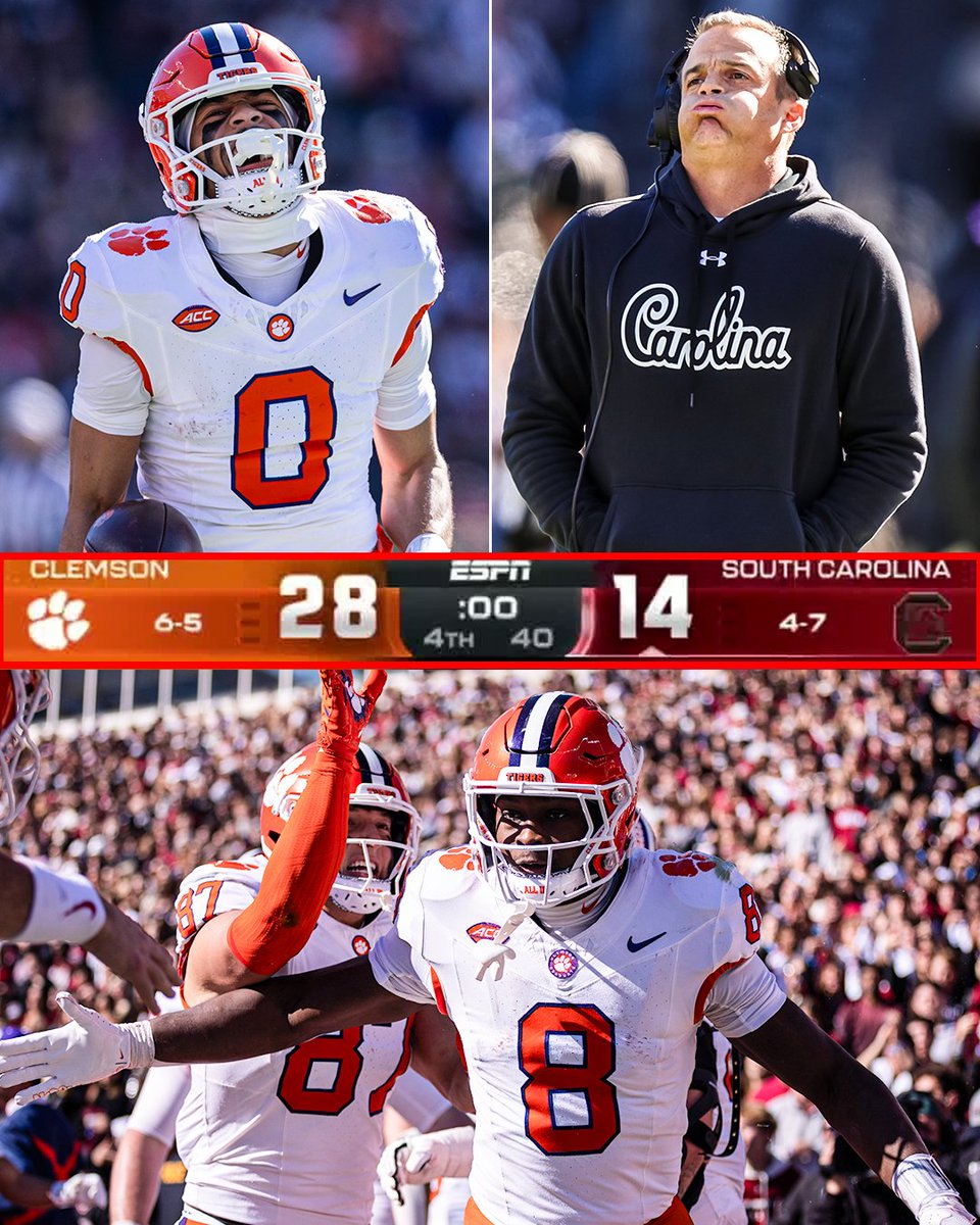accnetwork's tweet image. THE STATE OF SOUTH CAROLINA IS PURPLE AND ORANGE 🐅 @ClemsonFB