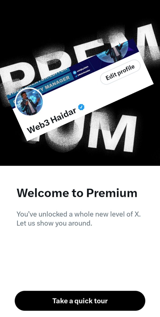 web3_haidar's tweet image. Masha Allah

I&apos;m now official verified on X

I&apos;m hoping to earn my money back before it expires