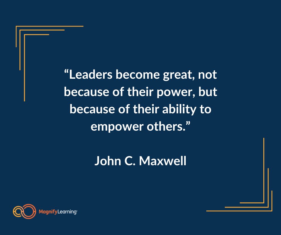 ryansteuer's tweet image. #PBL #ProjectBasedLearning #SchoolLeadership
“Leaders become great, not because of their power, but because of their ability to empower others.”
-John C. Maxwell