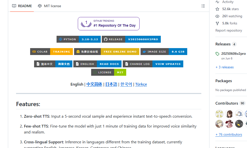 clxymox's tweet image. 🐍 GPT-SoVITS
⭐ 52,638 stars

&quot;Transformez votre voix en quelques secondes avec GPT-SoVITS-WebUI !&quot;

Ou, pour plus de...
#GitHub