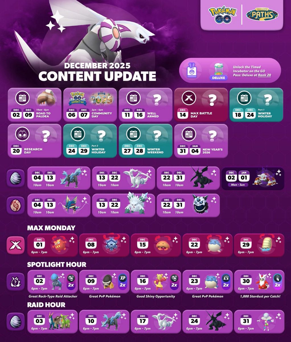 December is packed in Pokémon GO 🎉