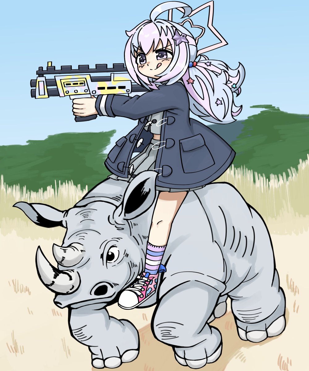 サバンナをパトロール中…
#ブルーアーカイブ  
#宇沢レイサ