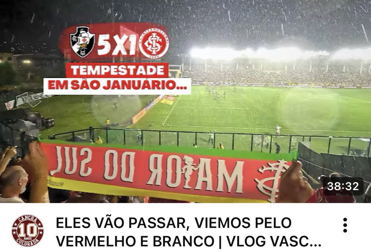 ELES VÃO PASSAR, VIEMOS PELO VERMELHO E BRANCO 
🔗 youtu.be/goaqOk-qzcA