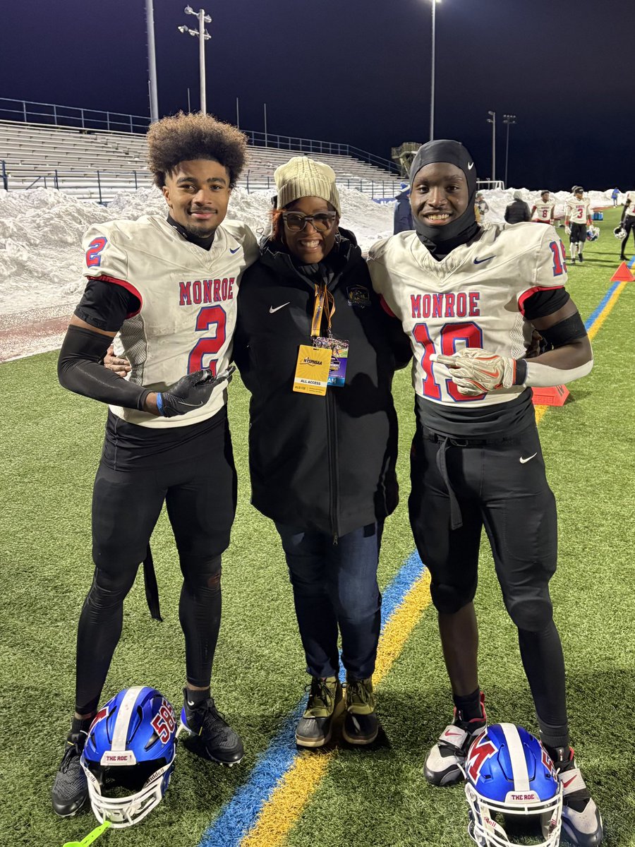 RCSDNYS's tweet photo. History made! Monroe defeats Owego in the Class B State Semifinals and becomes the first RCSD football team to earn a spot in a state championship game. #ONERCSD https://t.co/VhPjWCbUgg