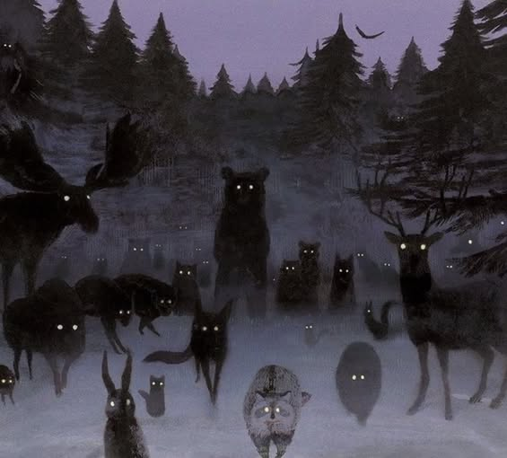 'A gathering in the woods' by Mariachiara Di Giorgio.