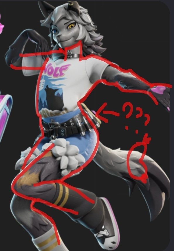 ShiaShnaky's tweet photo. @furry_fortnite @Maeko_sp @NotPaloleaks What kinda body shape is that? The silouette makes her look like a thicc tube with stick arms and legs or am i wrong she only looks like this in one picture https://t.co/hhlgCWz0eQ