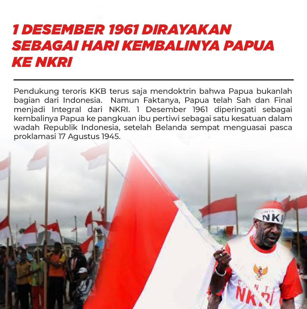 Tidak ada tempat atau kesempatan bagi Kelompok Separatis untuk memisahkan Papua dari Indonesia.Bumi Cendrawasih NKRI #BersatuTanpaSeparatisme