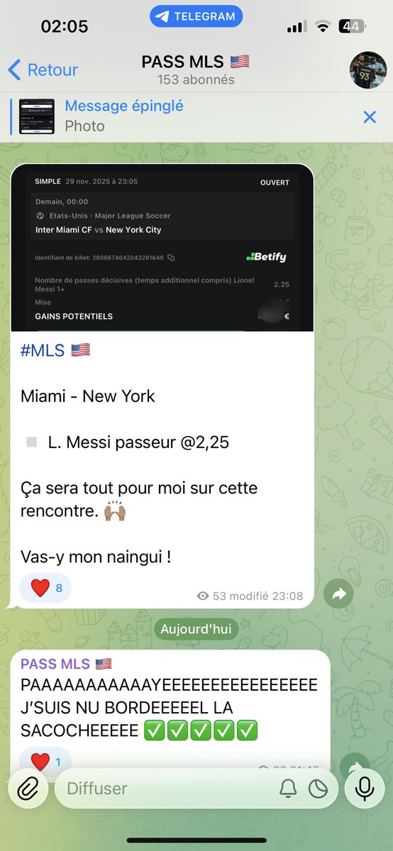 #MLS 🇺🇸

<a href="/InterMiamiCF/">Inter Miami CF</a> - <a href="/newyorkcityfc/">New York City FC</a> 

▫️ L. Messi passeur <a href="/2/">A 2-loop</a>,25 ✅

la sacoche poser sur le seul et unique bet de la nuit, validé avec une victoire écrasante 5-1 de Miami 🎁

Léo s’approche un peu plus de la MLS Cup avec le titre de MVP, rien à dire c’est fort ! 👏🏽