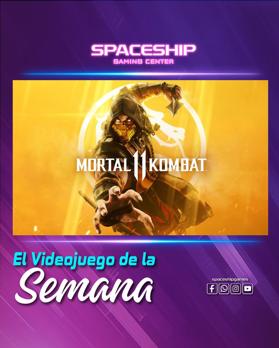 CenterSpaceship's tweet image. El más jugado esta semana es… 👀🎮
✨ ¡Mortal Kombat 11! ✨

Nuestros jugadores lo convirtieron en el favorito gracias a sus peleas intensas y finishers brutales. 💀🔥

¿Te unes a la pelea? 💥⚔️

#MortalKombat11 #VideojuegoDeLaSemana #Spaceship #GamingCenter #Gamers #GamingTime