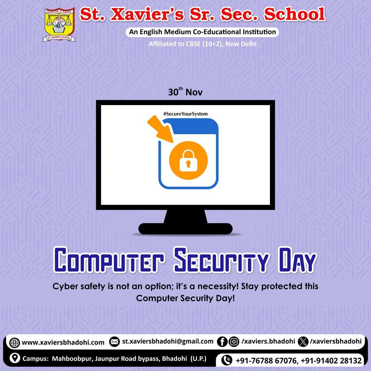 xaviersbhadohi's tweet image. Strong passwords, safer systems! Let&apos;s celebrate security and awareness today.

#CyberShield #ComputerSecurityDay #StrongPasswords #CyberHygiene #OnlineSafety #SecureLogin #InfoSecurity #ProtectYourAccount #DigitalSafety #StaySecure