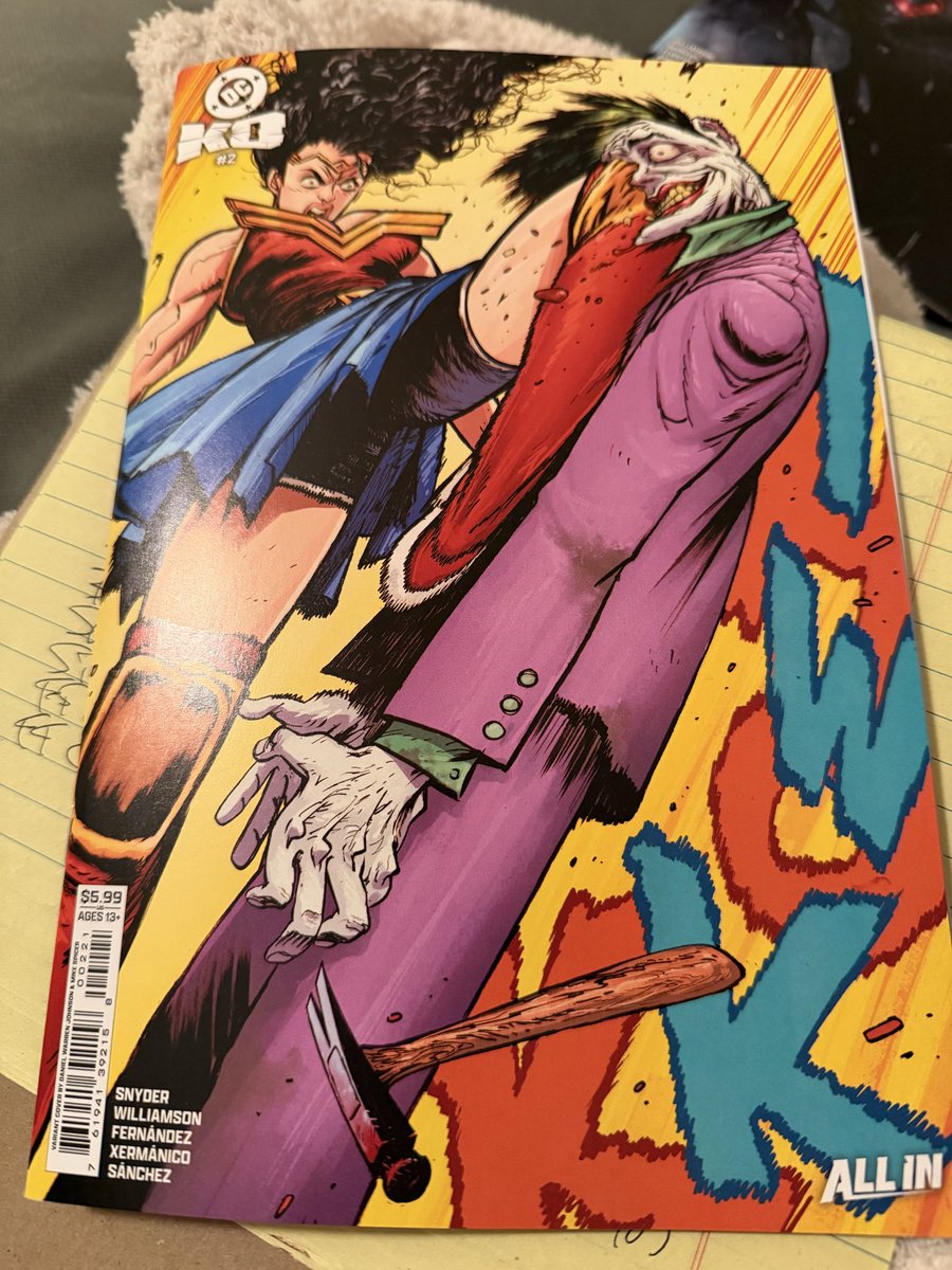 DC K.O. #2
Wow! Holy freakin crap, wow! THIS feels like an epic event, delivering several out loud gasps and “no way”s! <a href="/Ssnyder1835/">Scott Snyder</a> <a href="/Williamson_Josh/">Joshua Williamson</a> <a href="/javierfdezart/">Javier Fernandez</a> <a href="/Xermanico/">Xermánico</a> should be super proud of this issue as it’s as bad ass as they come! The <a href="/danielwarrenart/">Daniel Warren Johnson</a> cover K!LLS🤘🏼