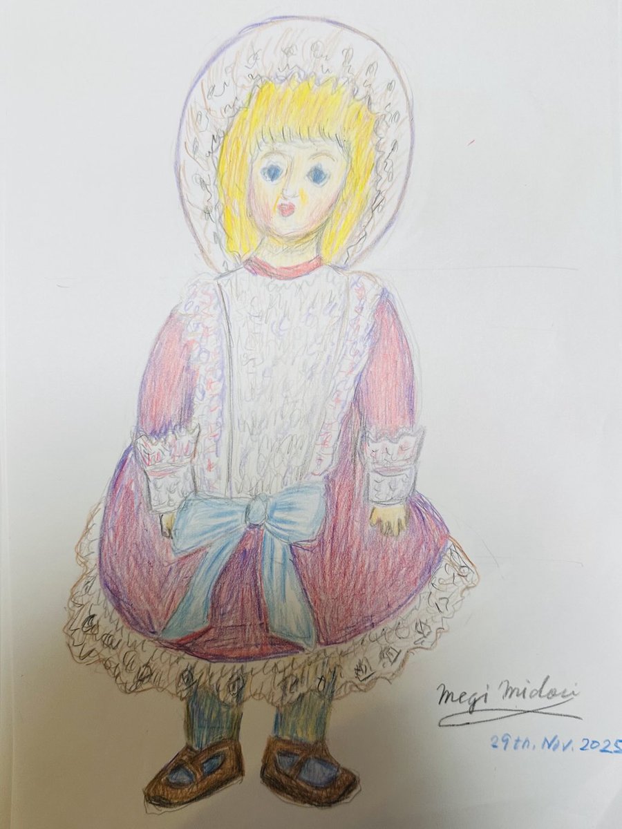 昨夜描いた絵です。この前と同じ題材ですが、もう少し丁寧に描いた