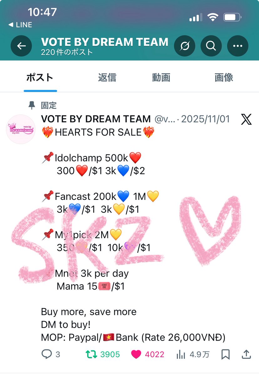 nonsuke6565's tweet photo. @votebydreamteam Done for #StrayKids thank you ♡ https://t.co/xEuR87HQeu