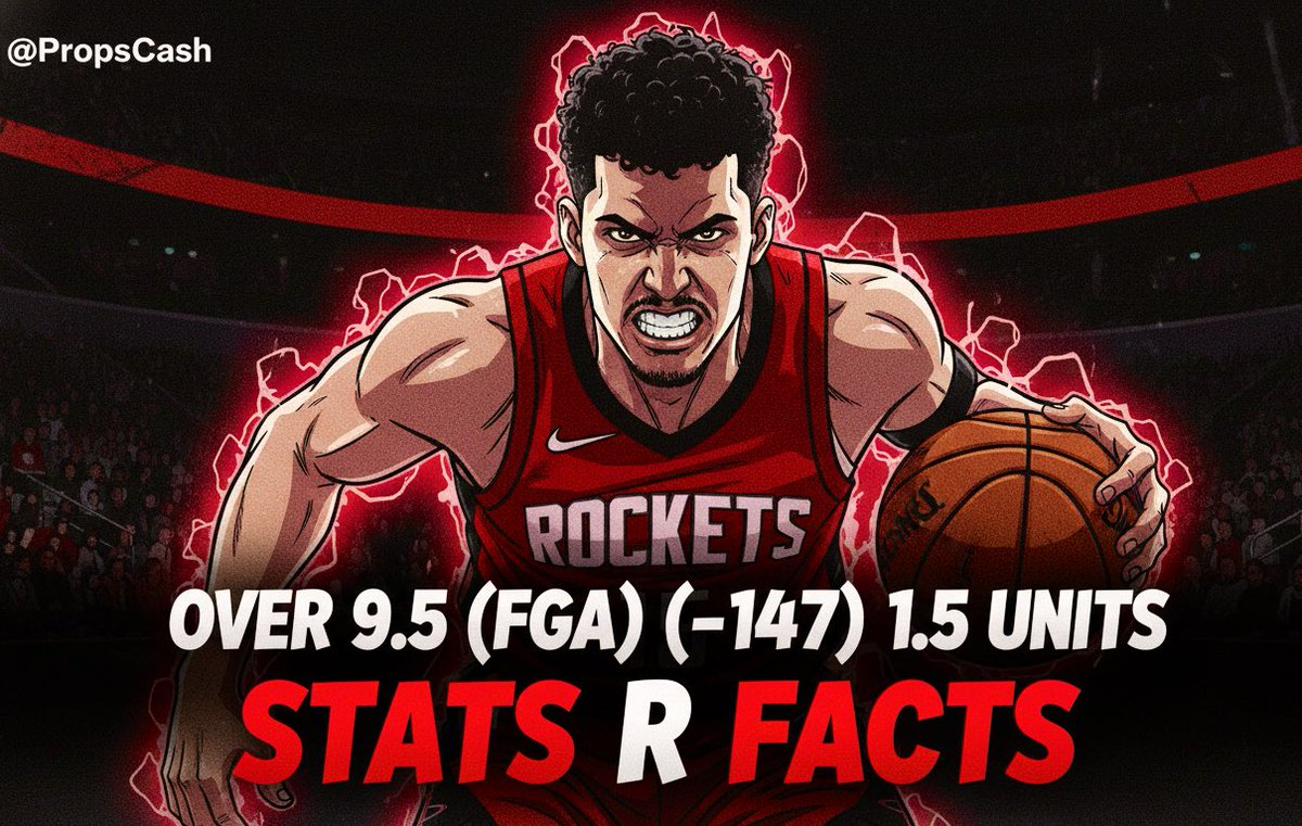 STATSFACT5's tweet image. #NBA November 30th (Play #1) 

🚨THE BEST PLAY TODAY🚨

🌟R SHEPPARD - OVER 9.5 (FGA)
🏷️(-147) 
📚(BET365)
🎮(#Rockets @ #Takenote)

LEAVE A ❤️ IF TAILING + HYPED!
———————————————————
Also taking other props of Sheppard today but this is by far MY FAVOURITE out of what I’m…