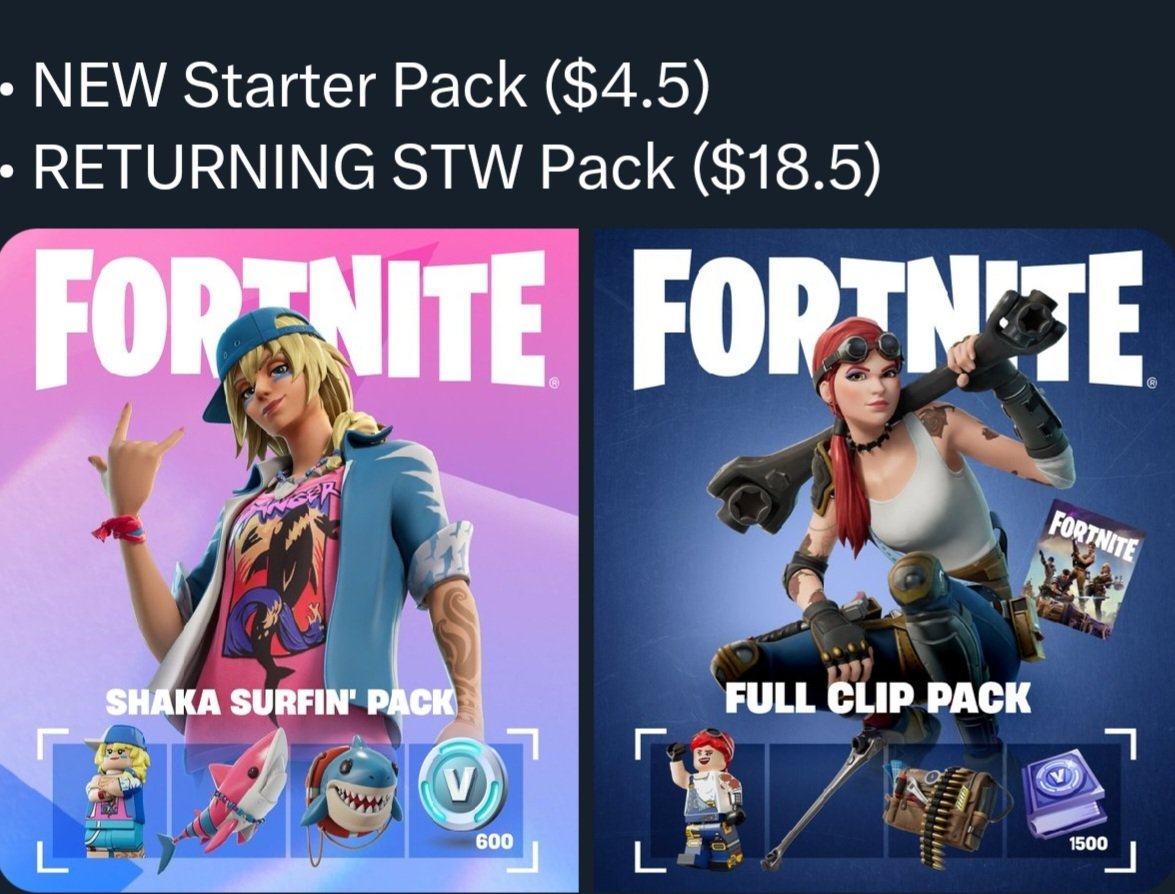 Kuv1ka's tweet photo. Wao.. Tomorrow! INSANE STARTER PACK! 
#fortnite #starterpack #chapter7 #new https://t.co/4s49yytDEq