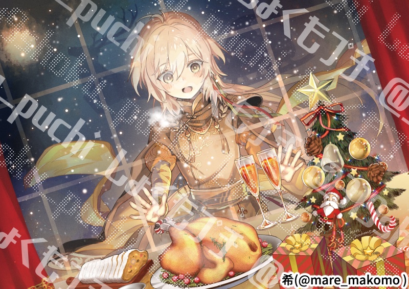 319shoku_puchi's tweet image. ☆食物語ファンアートカレンダー紹介     
12月　希（@mare_makomo）  
          
🍚🎄１年にわたるしょくもプチカレンダー2025、
あっという間の最後のご紹介となりました！
楽しんでいただけたでしょうか？
ご参加・ご購入・見てくださった若様達に感謝を！

※AI学習対策を施しております