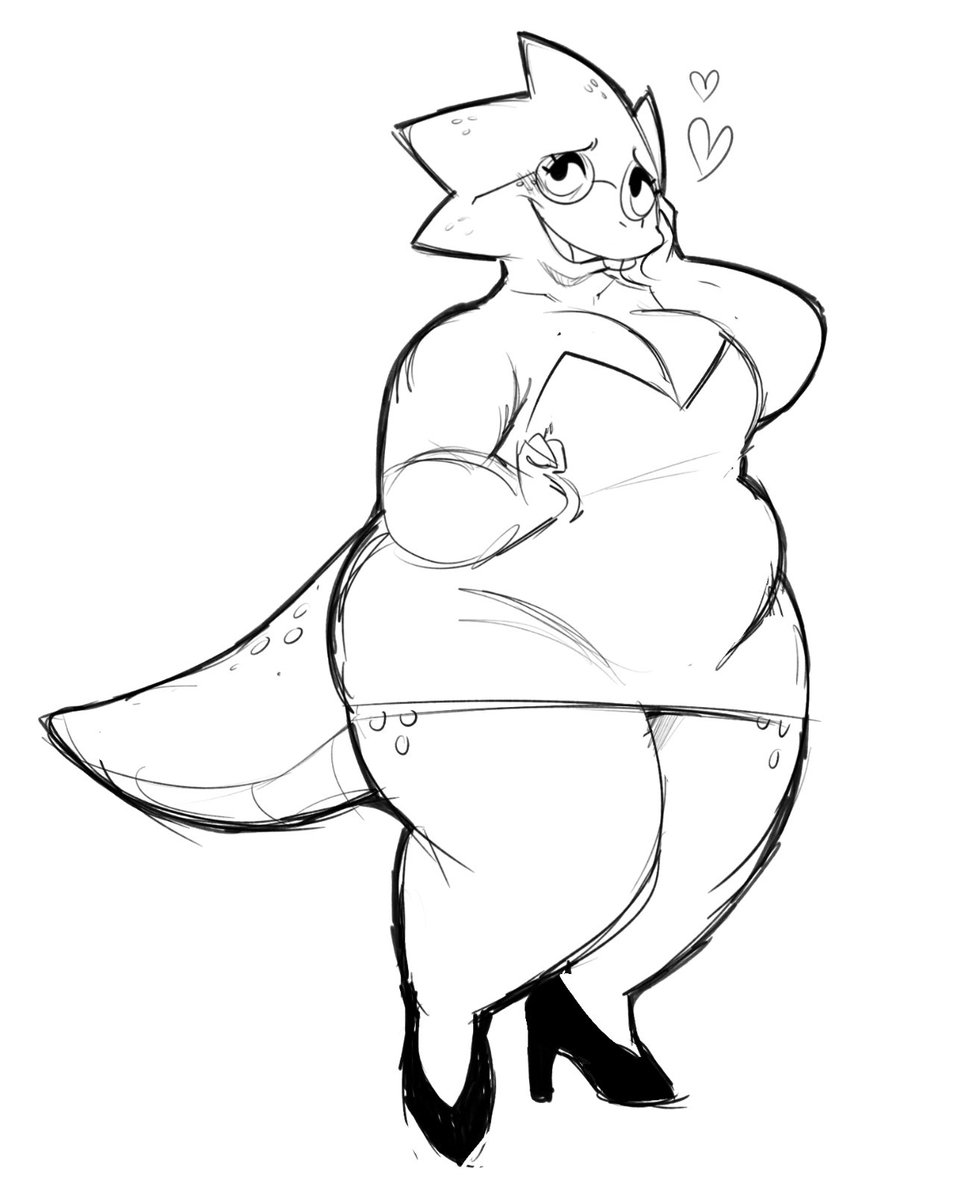 I wanted to draw her in a cute dress