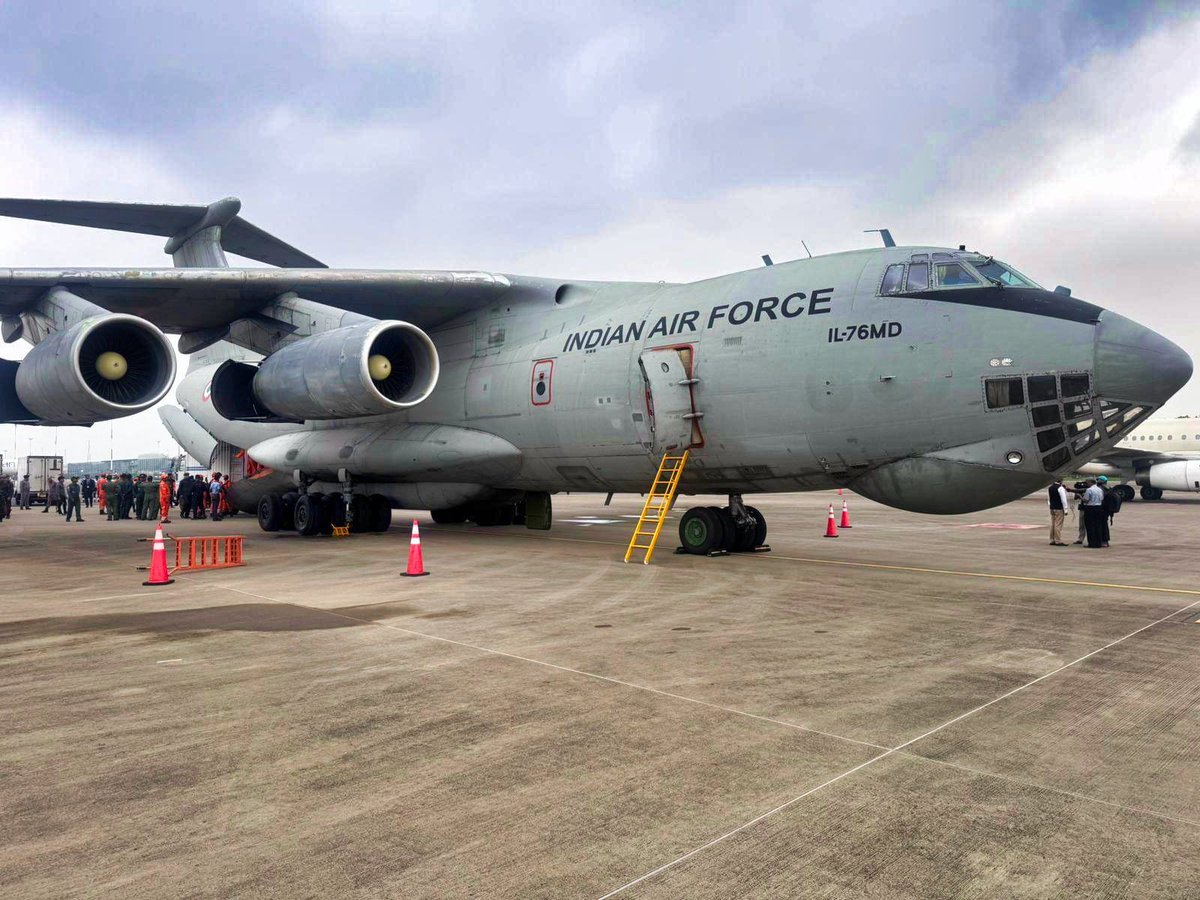 IAF_MCC's tweet image. #OperationSagarBandhu | IAF Humanitarian Assistance

As part of India’s ongoing relief efforts in Sri Lanka, the Indian Air Force has positioned Mi-17 V5 helicopters in Colombo for swift HADR operations.

IAF transport aircraft are earmarked for large-scale evacuation of Indian…