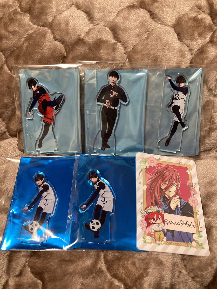 salvaBBBabc's tweet photo. [交換、譲渡]ブルステ アクリルスタンド クリアカード
譲）
☆凛、☆潔、絵心、二子、☆蜂楽、乙夜、斬鉄、馬郎、日不見、柊

求）
アクスタ-凪白宝制服、玲王白宝ユニ
クリカ-凪チムホワ

☆は交換のみ、その以外は半額譲渡可
今日マチソワ会場に手渡し希望です。
検索でもお気軽に声かけてください。 https://t.co/uFMytyy51h