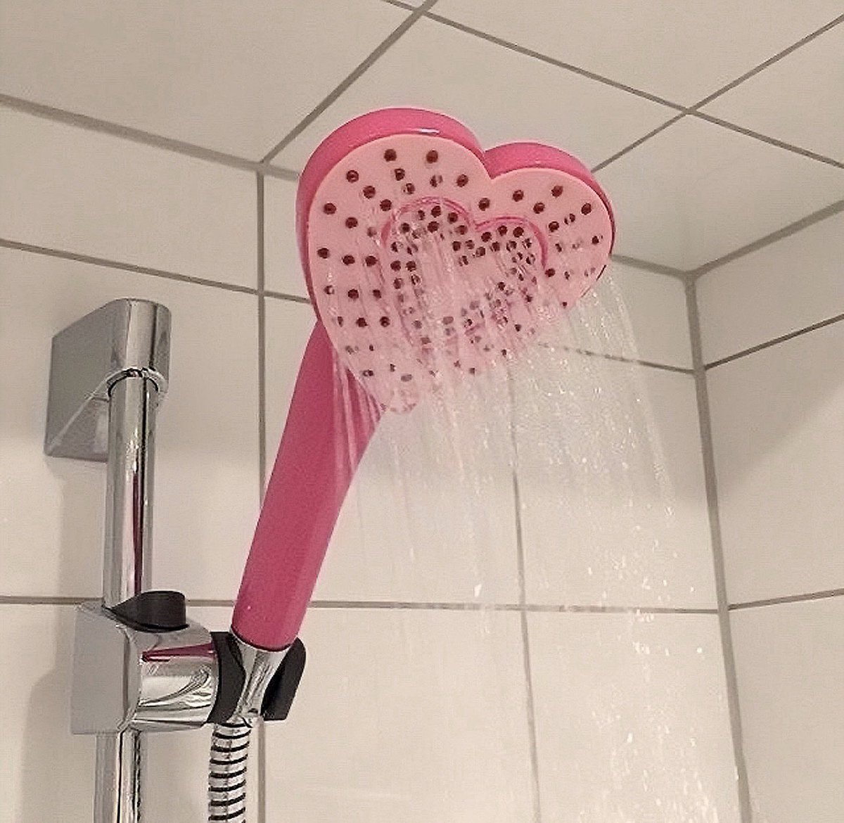 heart-shaped shower head