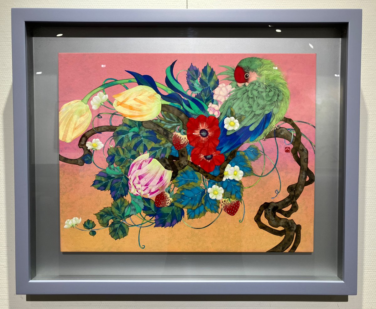 matsuzakaya_art's tweet photo. 【福本百恵日本画展】
-百花恵囀-
🌸HYAKKAKEITEN🌸
伝統的な花鳥画の世界を
現代の感性で表現🦜
その美しい世界を
どうぞご覧ください。
12/2(火)16時迄
#松坂屋名古屋 #ARTHUB NAGOYA #日本画 #花鳥画 #アート #福本百恵 #赤 https://t.co/ZtiiH1um4r