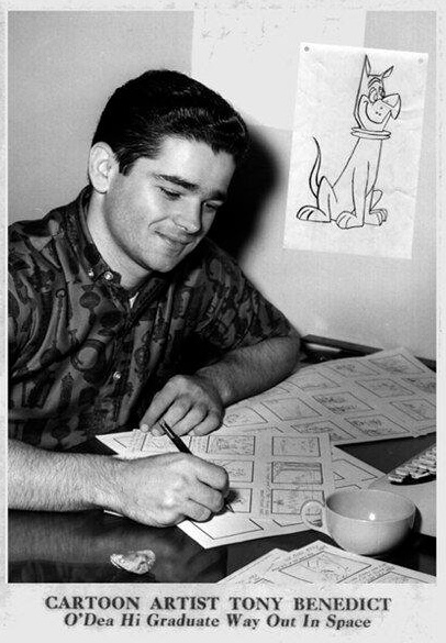 NonsenseIsland's tweet image. R.I.P. Tony Benedict, storyboard artist and writer on THE FLINTSTONES, THE JETSONS, MAGILLA GORILLA, and a bunch of the old Hanna-Barbera shows. He also came up with the Jetsons&apos; dog Astro. Great guy and a great talent.