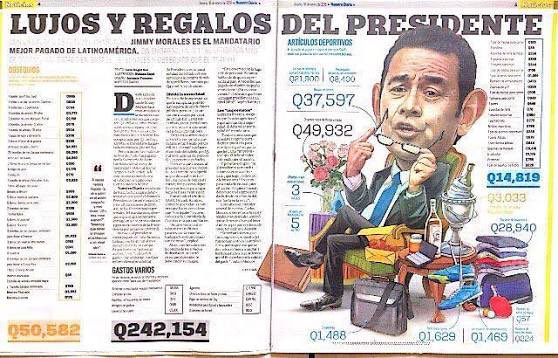 ¡Saludos Mundo!

¿Quienes recuerdan lo que se comía y bebía el borracho de Jimmy Morales?..

Pero ahí todo el netcenter lo defendía y decían que para eso era el “presidente”, pero solo era un vividor del pueblo, ahí sus aleados calladitos y cooperando, un corrupto más impune.