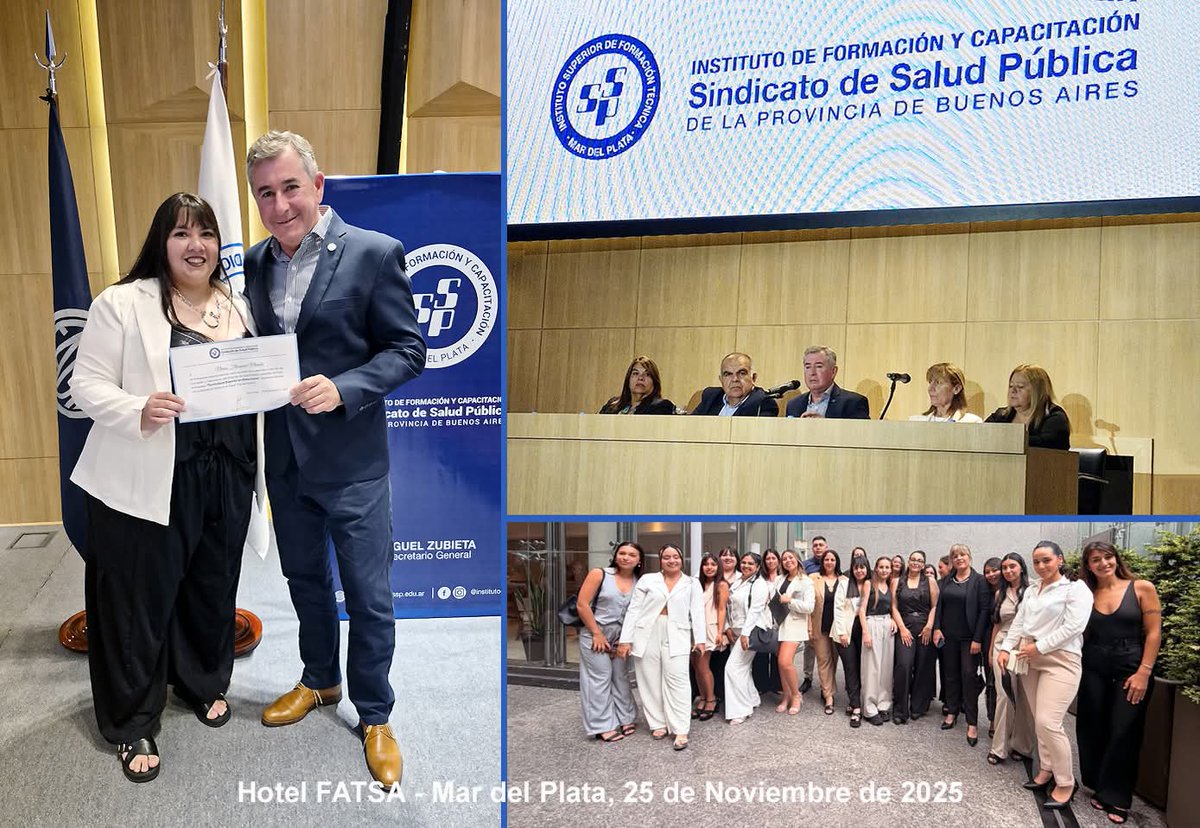 CronicaSindicaL's tweet photo. #FORMACIONPROFESIONAL #SALUDPUBLICAPBA El SSP que conduce Miguel ZUBIETA entregó los diplomas a egresadas/os de la Tecnicatura Superior en Enfermería y demás disciplinas, en La Plata y Mar del Plata. @SindicatoDSalud @vascozubieta @SanidadArg 
https://t.co/YcCH88FeG3 https://t.co/xROTARRZeu