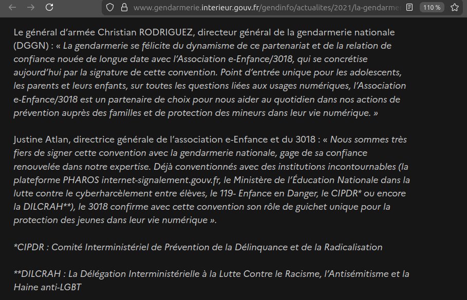 Casimir_Noir's tweet image. #LogePédo / #DamageControl / #Régalien 📐📐📐
2021 #JustineAtlan directrice d&apos;#E_Enfance signe une convention de partenariat avec le Général #ChristianRodriguez de la @Gendarmerie.
gendarmerie.interieur.gouv.fr/gendinfo/actua…
Ne leur pardonnez jamais, ces fumiers savent très bien ce qu&apos;ils font.