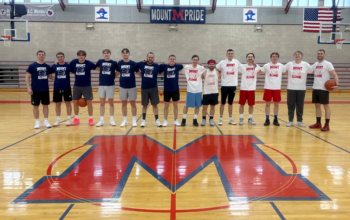 Great turnout at today's Alumni Basketball game, thank you to everyone who came out! #OnceAMountieAlwaysAMountie