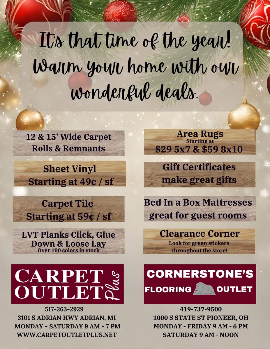 Carpet Outlet Adrian (@carpetoutletmi) on Twitter photo 