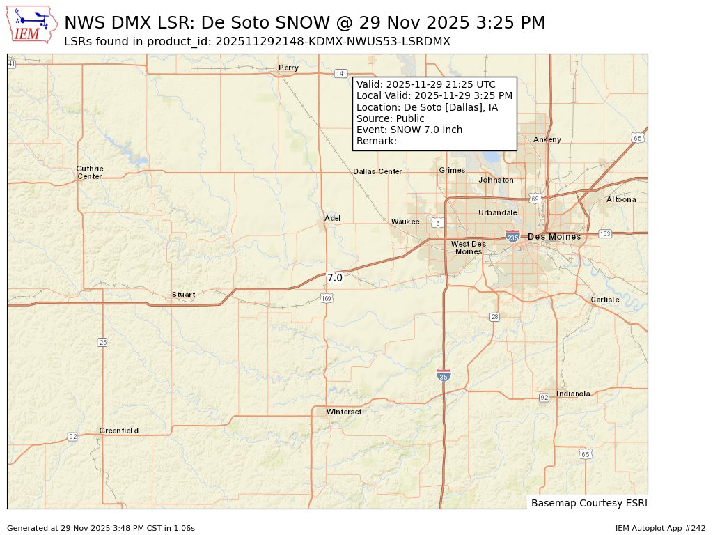 MidwestWeather3's tweet image. At 3:25 PM CST, De Soto [Dallas Co, IA] Public reports Snow of 7.00 Inch #iawx mesonet.agron.iastate.edu/lsr/?by=wfo&amp;amp;wf…