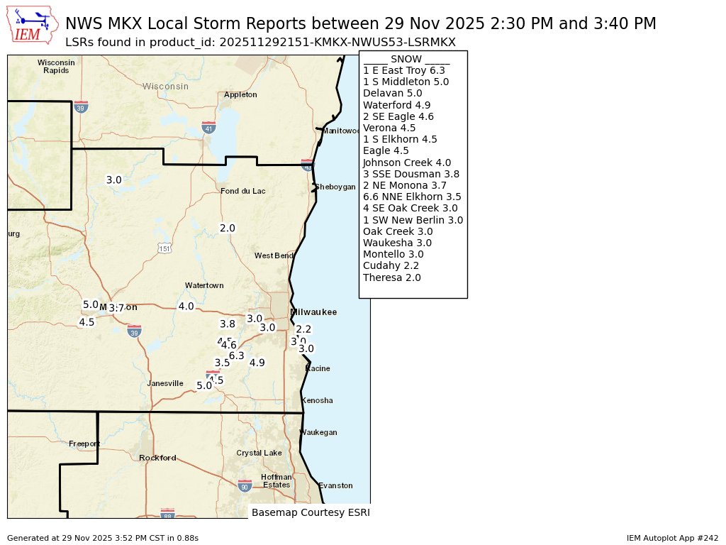 MidwestWeather3's tweet image. MKX issues Summary Local Storm Report mesonet.agron.iastate.edu/lsr/?by=wfo&amp;amp;wf…
